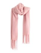 Lindex Scarf Big Fringe Solid Rosa