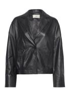 LEBRAND Amal Leather Jacket Svart