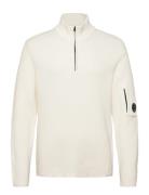 C.P. Company Full Rib Half-Zipped Knit Pullover Kräm