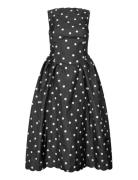 STINE GOYA 2451 Quilted Dots, Voluminous Midi Svart